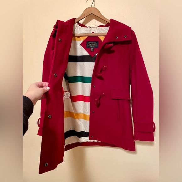 Pendleton red wool coat, S - Picture 2 of 5